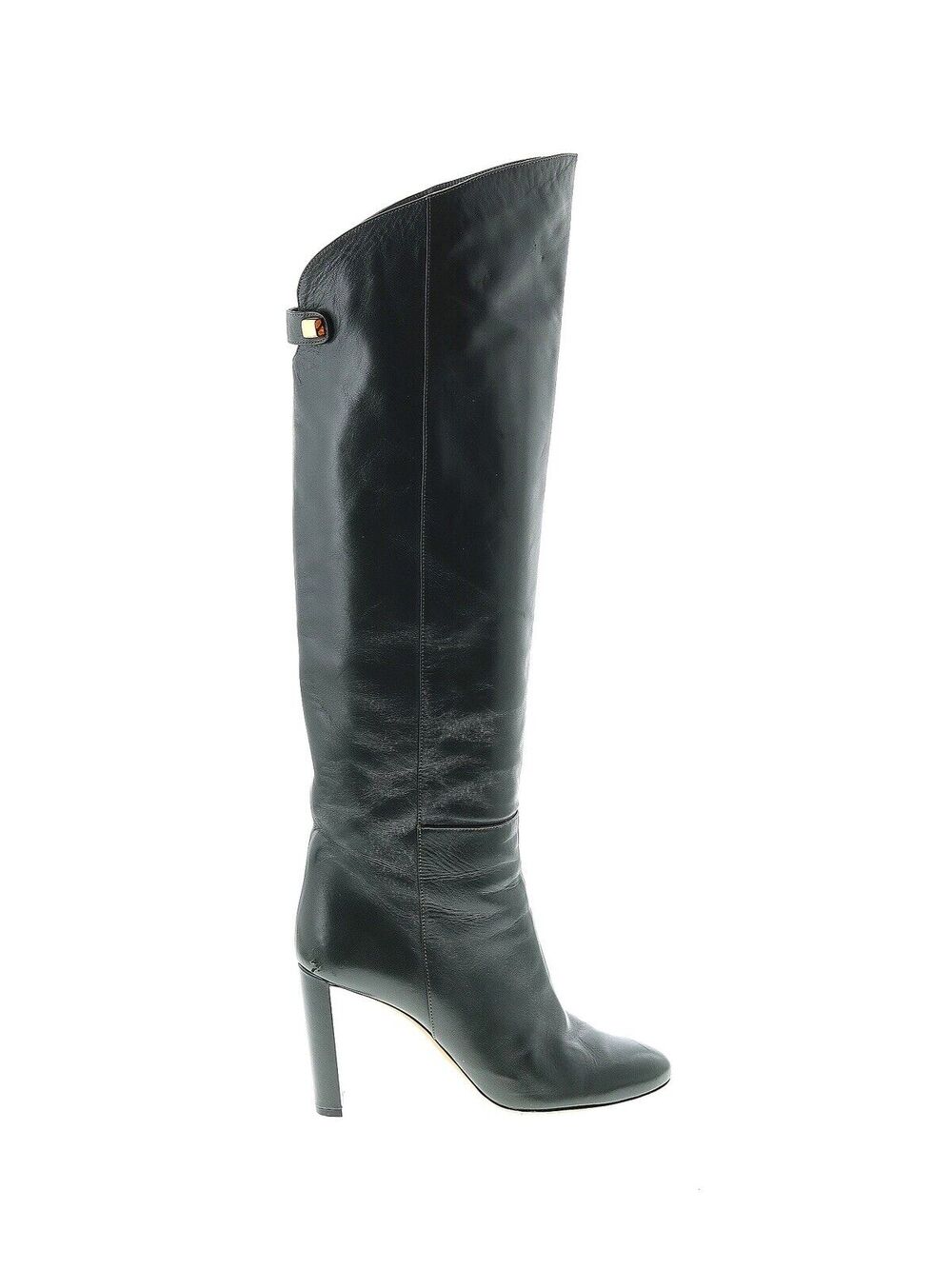 Maison Skorpios Adriana Boot Leather Knee High Dark Green 90mm Emily In Paris 39